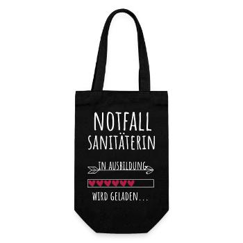 Notfallsanitäterin in Ausbildung Geschenk - Geschenkbeutel für Flaschen - Schwarz - Vorne