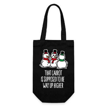 Effronté Noël Ugly Noël Bonhomme de neige Blague - Sac à bouteille - noir - Devant