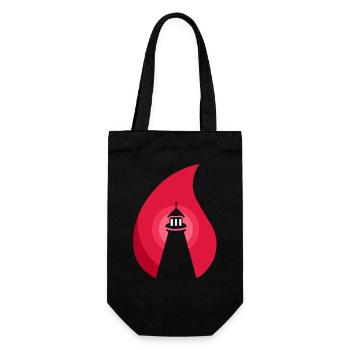 Lighthouse - Nordic Freedom - Gift Bag for Bottles - black - Front