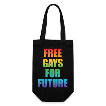 LGBT Free Gays pour Future Rainbow Gay Queer - Sac à bouteille - noir - Devant