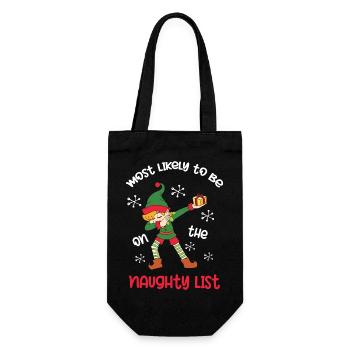 Christmas Santa Claus Gifts - Gift Bag for Bottles - black - Front