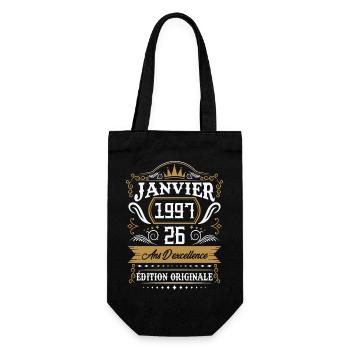 Janvier 1997 26 Ans Rétro Cadeau D'anniversaire - Sac à bouteille - noir - Devant