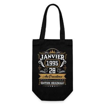 Janvier 1995 28 Ans Rétro Cadeau D'anniversaire - Sac à bouteille - noir - Devant