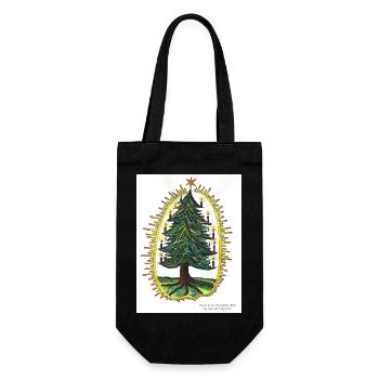 PEACE SEED CHRISTMAS TREE by Gudrun Kargl - Gift Bag for Bottles - black - Front