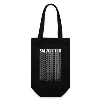 Salzgitter Germany City Font Skyline - Gift Bag for Bottles - black - Front