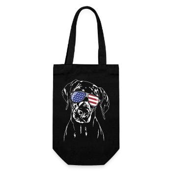 DOBERMAN Amérique Flag Dogs Wilsigns - Sac à bouteille - noir - Devant