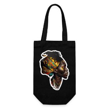 Homme noir africain - Sac à bouteille - noir - Devant