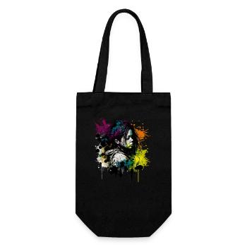 An image inspired by street art - Gift Bag for Bottles - black - Front