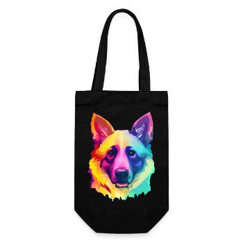 Hundehalter Hunde Schäferhund Hund Hundebesitzer - Geschenkbeutel für Flaschen - Schwarz - Vorne
