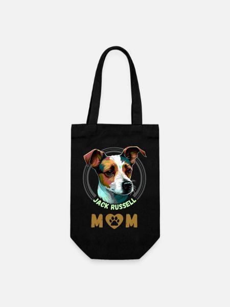 Jack Russell Mom - Gift Bag for Bottles - black