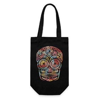 Calavera mexicana - Sac à bouteille - noir - Devant
