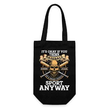 Baseballschläger Spiel Softball Hobby - Geschenkbeutel für Flaschen - Schwarz - Vorne