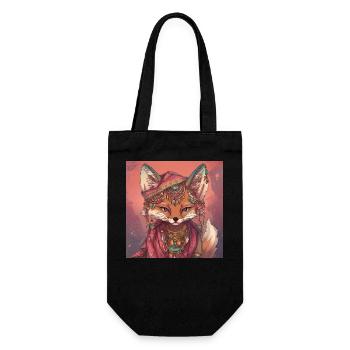 Fuchs Kunst - Geschenkbeutel für Flaschen - Schwarz - Vorne