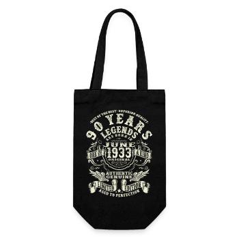 Legenden werden im Juni 1933 geboren - 90 Jahre - Geschenkbeutel für Flaschen - Schwarz - Vorne