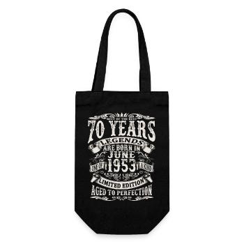 Legend born in june 1953 - 70 years old - Gift Bag for Bottles - black - Front