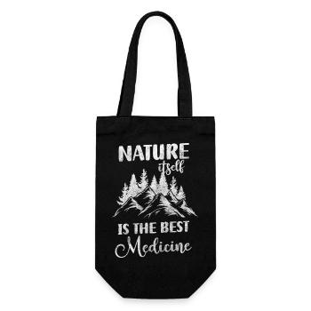 tree hiking environmental protection forester - Gift Bag for Bottles - black - Front