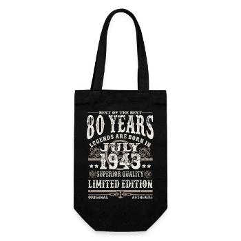 Legenden geboren im Juli 1943 - 80 Jahre - Geschenkbeutel für Flaschen - Schwarz - Vorne