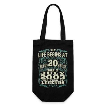 la vie commence à 20 ans - né en juillet 2003 - Sac à bouteille - noir - Devant