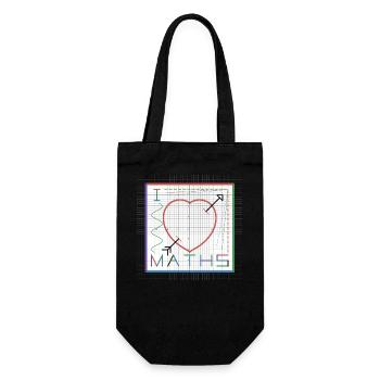 I Love Maths (white background) - Gift Bag for Bottles - black - Front