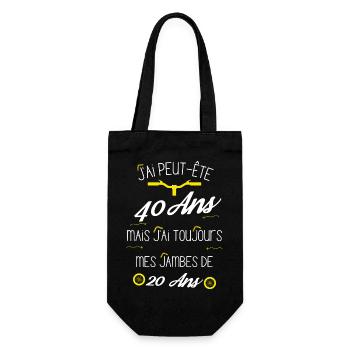 j'ai des jambes de 20 ans - Sac à bouteille - noir - Devant