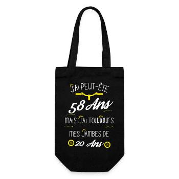 Cadeau 58 ans cycliste encore des jambes de 20 ans - Sac à bouteille - noir - Devant