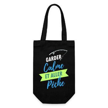 GARDEZ CALME ET ALLER PECHE - Sac à bouteille - noir - Devant