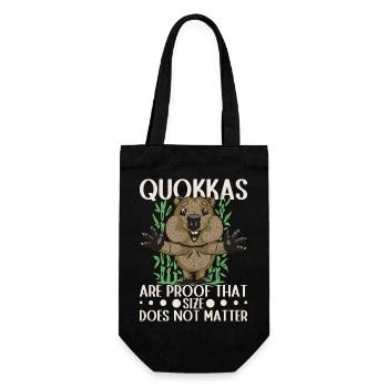 Quokkas sind der Beweis - Geschenkbeutel für Flaschen - Schwarz - Vorne