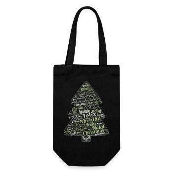 Ugly Christmas - Geschenkbeutel für Flaschen - Schwarz - Vorne
