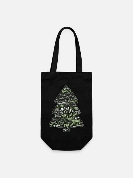Ugly Christmas - Geschenkbeutel für Flaschen - Schwarz