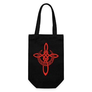 Red Lunar Cross - Gift Bag for Bottles - black - Front