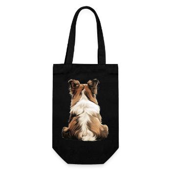 Chien de berger Shetland - Sac à bouteille - noir - Devant