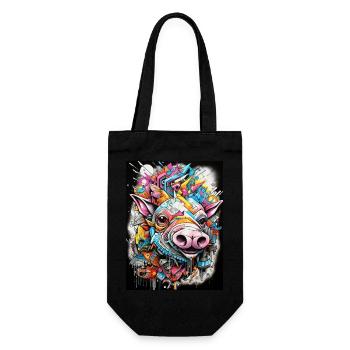 [] Aventure du sanglier rose - Sac à bouteille - noir - Devant