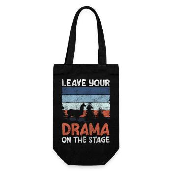 actress, play, director, curtain - Gift Bag for Bottles - black - Front
