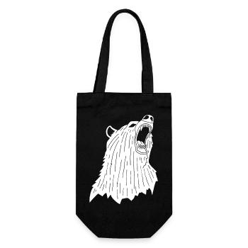 Angry Polar Bear - Gift Bag for Bottles - black - Front