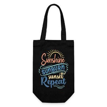 Sunshine Sunburn Sunset Repeat - Gift Bag for Bottles - black - Front