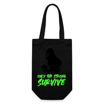 Gorilla Strong - Gift Bag for Bottles - black - Front