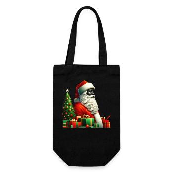 Santa's Yuletide Cheer - Gift Bag for Bottles - black - Front