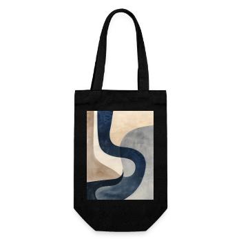 Poster min Abstract 2 - Gift Bag for Bottles - black - Front