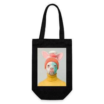 AP Surreal Human Dog Portrait 3 August 2024 - Geschenkbeutel für Flaschen - Schwarz - Vorne