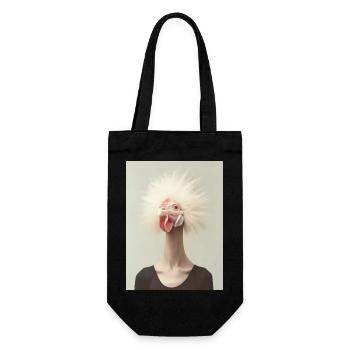 AP Surreal Chicken Portrait 2 August 2024 - Geschenkbeutel für Flaschen - Schwarz - Vorne
