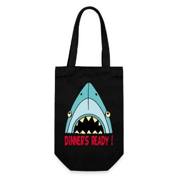 Requin qui a faim - Sac à bouteille - noir - Devant