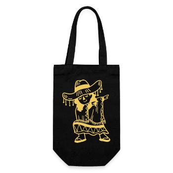 Dabbing Mexikanisches Mädchen Cinco De Mayo - Geschenkbeutel für Flaschen - Schwarz - Vorne