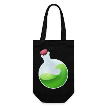 Green Potion - Gift Bag for Bottles - black - Front
