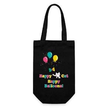 Happy Cat Happy Baloons - Gift Bag for Bottles - black - Front