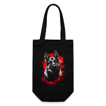 German Shepherd Portrait Dog Sport Dogs - Gift Bag for Bottles - black - Front