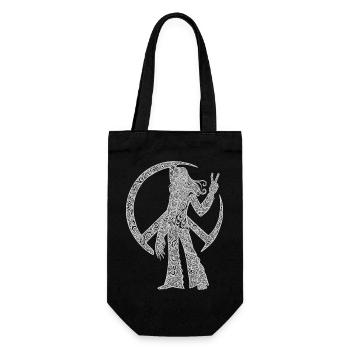 Flower Power Hippie Abstract with Peace Sign - Gift Bag for Bottles - black - Front