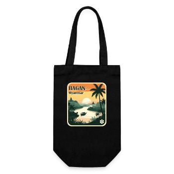 Bagan, Myanmar - Gift Bag for Bottles - black - Front
