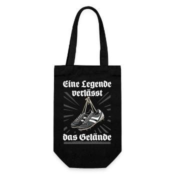 Fußball Ruhestand Karriereende - Geschenkbeutel für Flaschen - Schwarz - Vorne