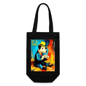 "Its still fine" by van Gogh - Geschenkbeutel für Flaschen - Schwarz - Vorne