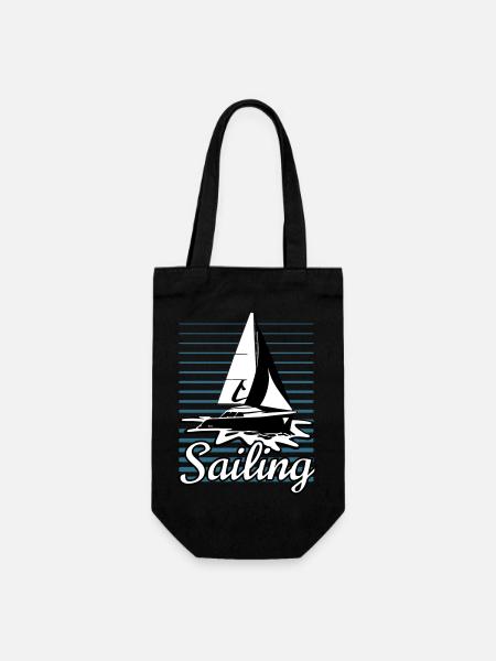 Sailboat 002 - Gift Bag for Bottles - black